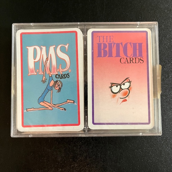 PMS and The B*tch Double Deck Set of Playing Cards in Original Plastic Box - Picture 1 of 7